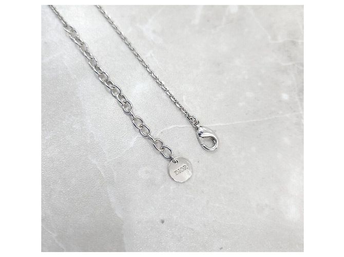 Dior Collana in argento con logo in cristalli cubici - vista 7