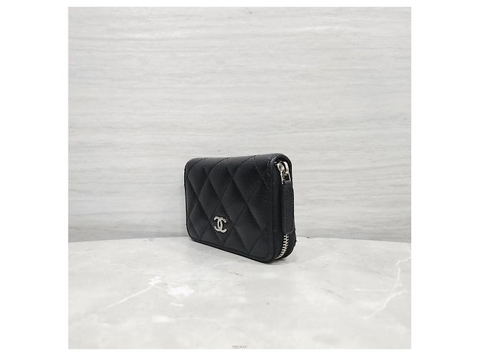 Chanel Tarjetero con cremallera Classic Caviar con logo CC - vista 2