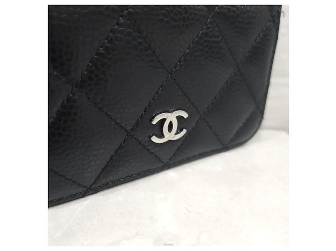 Chanel Tarjetero con cremallera Classic Caviar con logo CC - vista 5