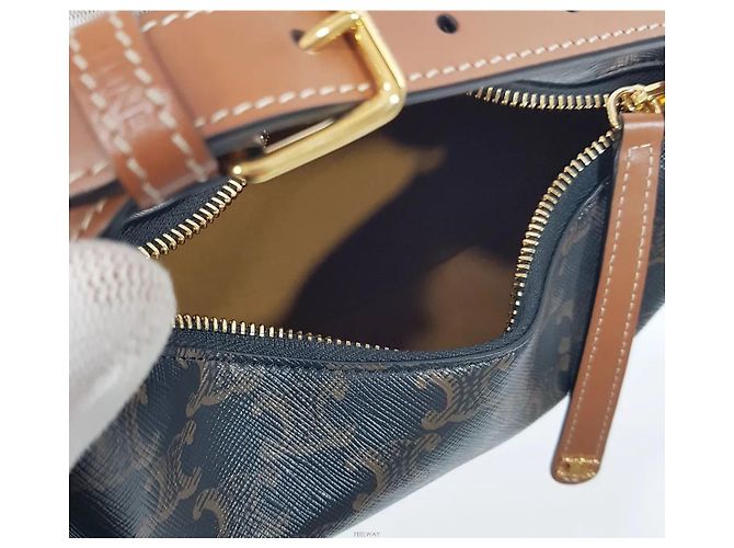 Bolso Hobo Mini Céline de Cuero Marrón - vista 8