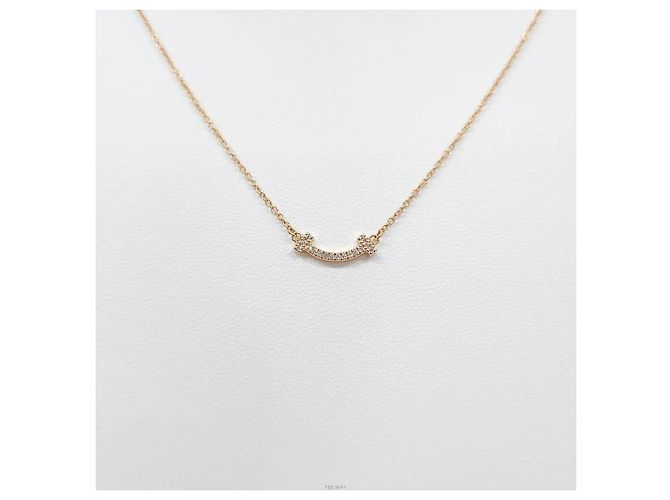 Tiffany & Co Collana Smile Mini Diamond Rose Gold - vista 2