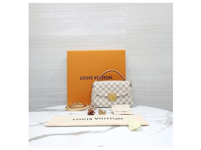 Louis Vuitton Borsa a tracolla Croizet Damier Azur - vista 9