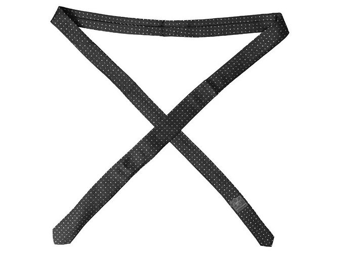 Dolce & Gabbana Dark Gray Polka Dot Silk Adjustable Men Tie - view 3