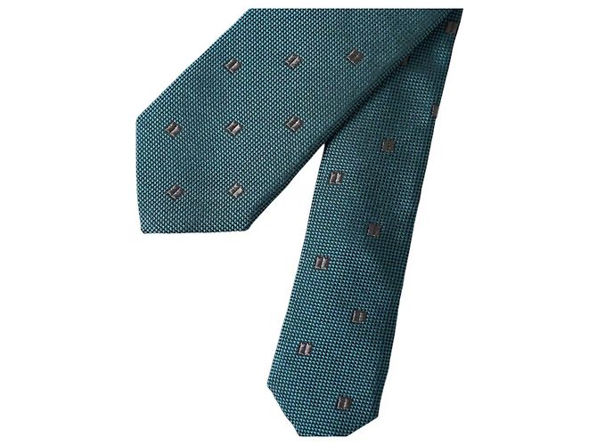 Dolce & Gabbana Green Patterned Silk Adjustable Men Tie - view 2