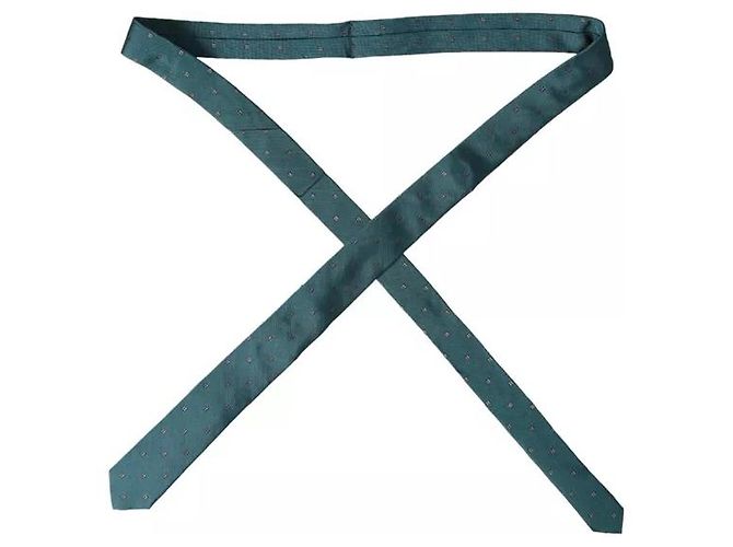 Dolce & Gabbana Green Patterned Silk Adjustable Men Tie - view 3
