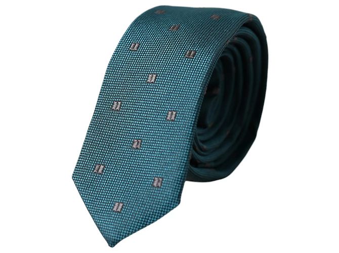 Dolce & Gabbana Green Patterned Silk Adjustable Men Tie - view 4