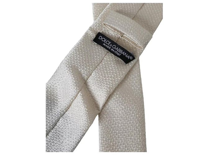Dolce & Gabbana Cravatta regolabile Off White % Silk da uomo - vista 2
