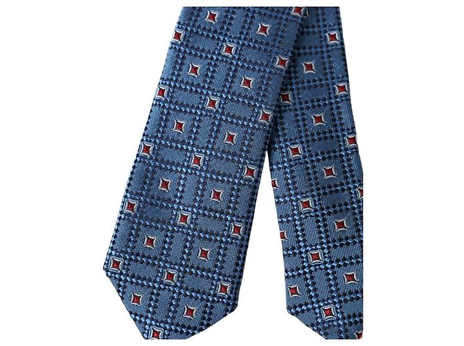 Dolce & Gabbana Blue Patterned % Silk Adjustable Men Tie - view 2