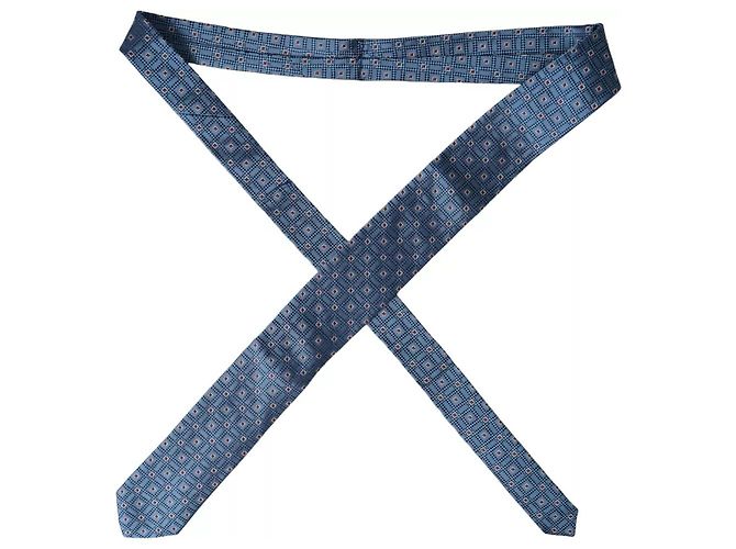 Dolce & Gabbana Blue Patterned % Silk Adjustable Men Tie - view 4