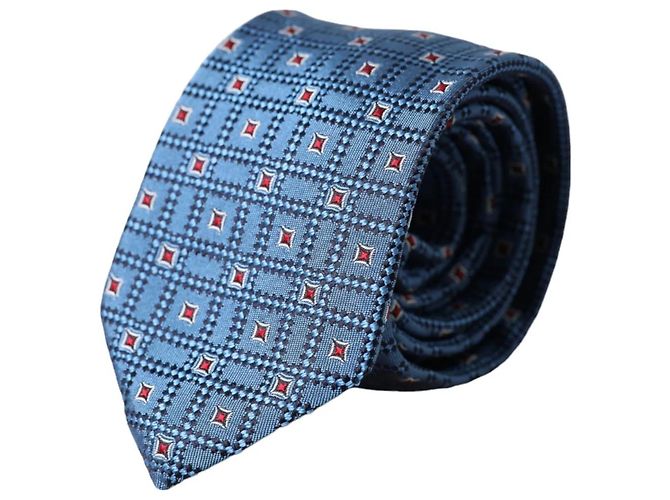 Dolce & Gabbana Blue Patterned % Silk Adjustable Men Tie - view 5