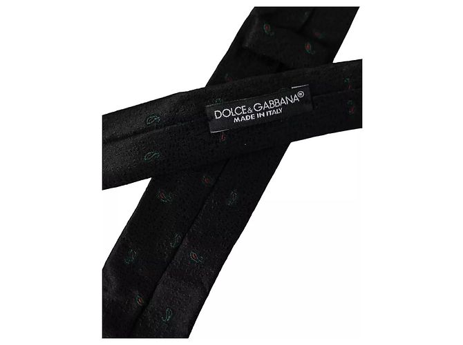 Dolce & Gabbana Cravatta regolabile da uomo in seta Fantasy grigio scuro - vista 2