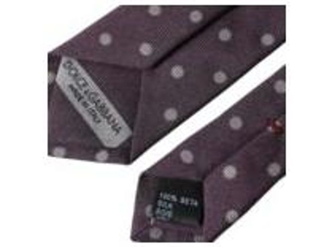 Dolce & Gabbana Cravatta regolabile da uomo in % seta a pois viola - vista 3