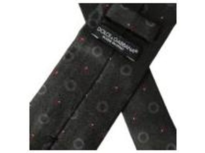Dolce & Gabbana Cravatta regolabile da uomo Fantasy % Silk Grigio Scuro - vista 4