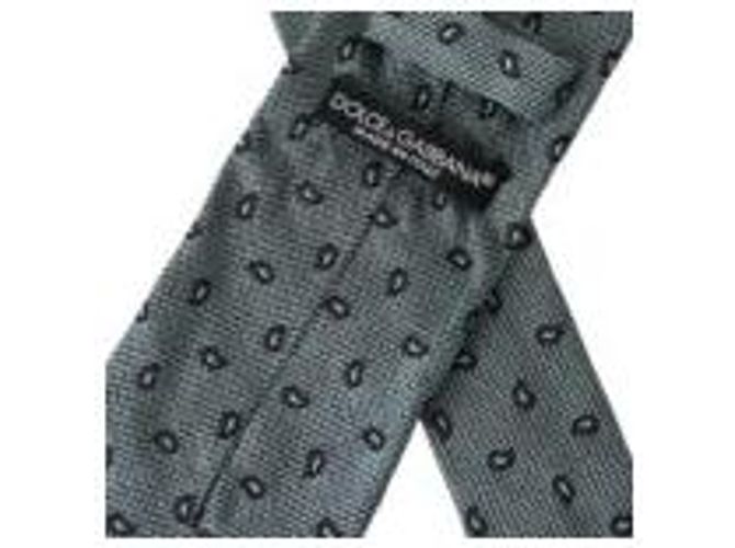 Dolce & Gabbana Green % Silk Patterned Adjustable Men Tie - view 3