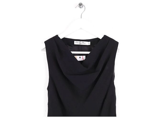 Dior Kleid aus schwarzer Seide - Ansicht 2