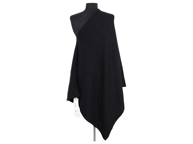 Eric Bompard schwarzer Oversize Kaschmir Poncho - Ansicht 4