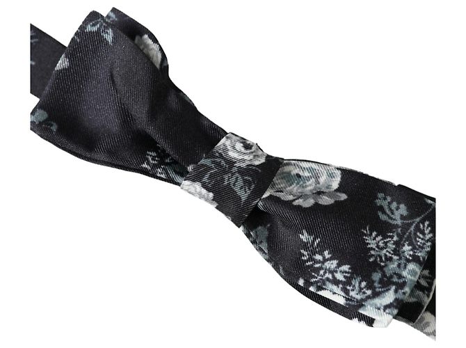 Dolce & Gabbana Papillon regolabile da uomo Black Floral Fantasy - vista 2