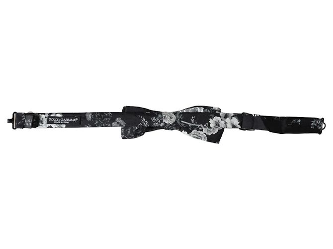 Dolce & Gabbana Papillon regolabile da uomo Black Floral Fantasy - vista 3