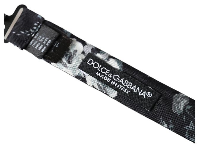 Dolce & Gabbana Papillon regolabile da uomo Black Floral Fantasy - vista 4
