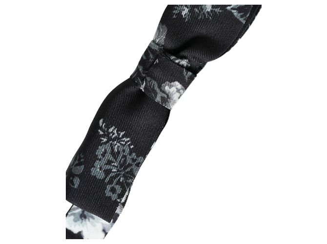 Dolce & Gabbana Papillon regolabile da uomo in seta floreale grigio scuro - vista 2