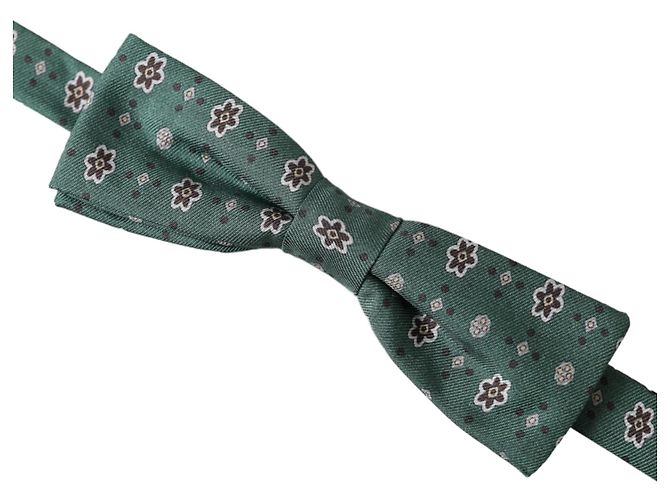 Dolce & Gabbana Papillon regolabile da uomo floreale verde menta - vista 2