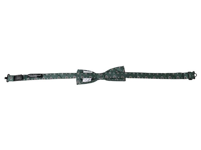 Dolce & Gabbana Papillon regolabile da uomo floreale verde menta - vista 3