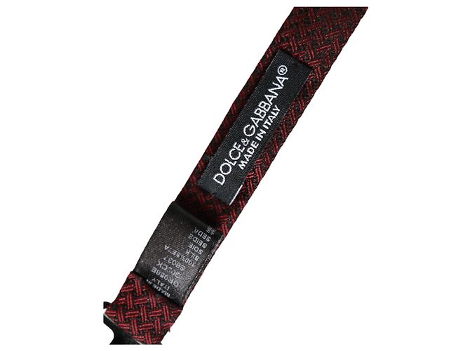 Dolce & Gabbana Papillon regolabile da uomo Red Silk Fantasy - vista 5