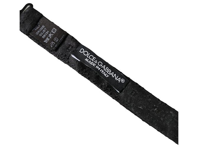Dolce & Gabbana Papillon regolabile da uomo in seta Fantasy grigio scuro - vista 4