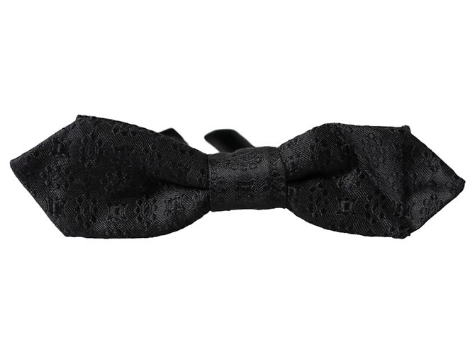 Dolce & Gabbana Papillon regolabile da uomo in seta Fantasy grigio scuro - vista 5