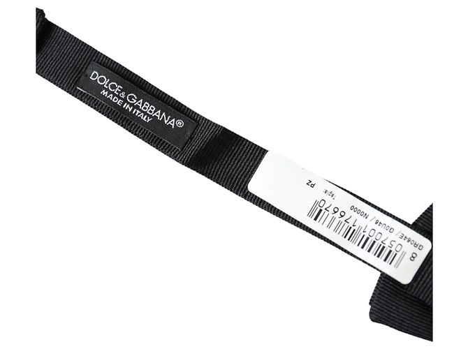 Dolce & Gabbana Black Silk Adjustable Neck Men Bow Tie - view 4