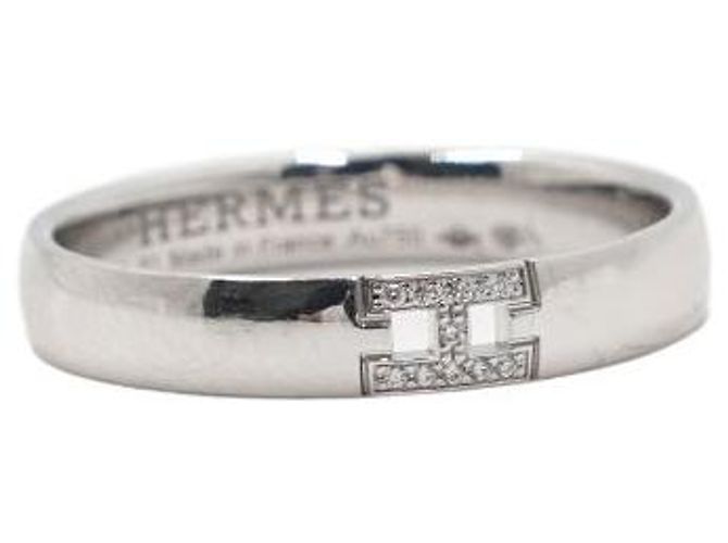 Hermès Ever Herakles Ehering aus Weißgold mit Diamanten Größe - Ansicht 3