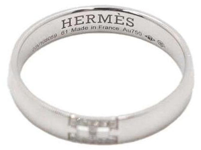 Hermès Ever Herakles Ehering aus Weißgold mit Diamanten Größe - Ansicht 4