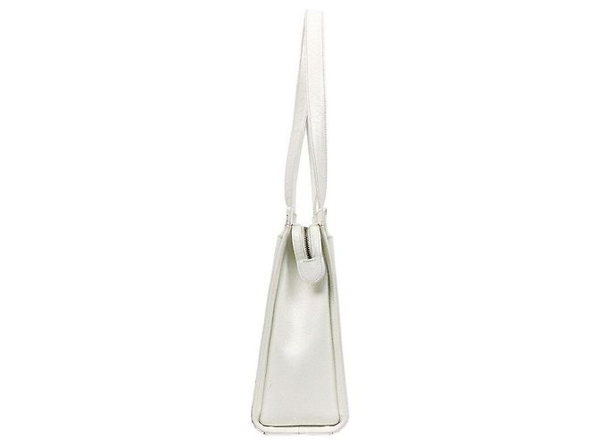 Chanel Borsa a tracolla CC in Caviar bianco - vista 2