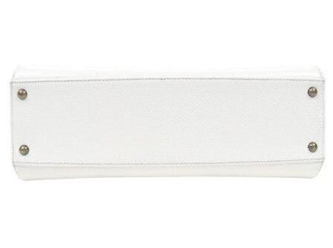 Chanel Borsa a tracolla CC in Caviar bianco - vista 4