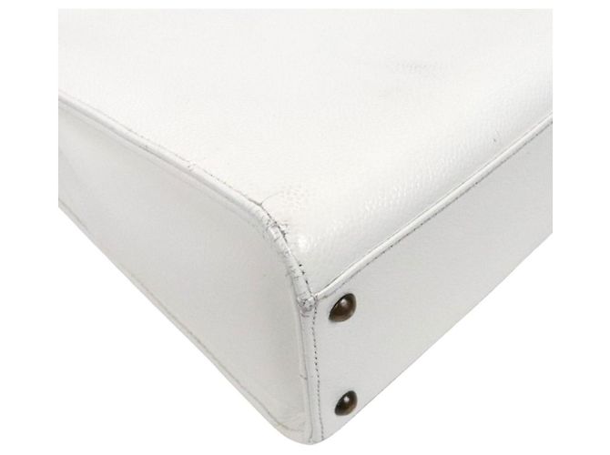 Chanel Borsa a tracolla CC in Caviar bianco - vista 5