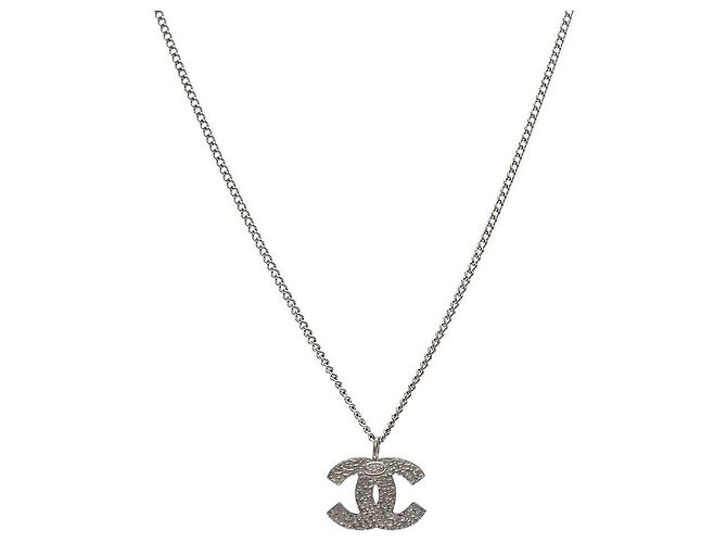 Chanel Ivory CC Silber Halskette - Ansicht 2