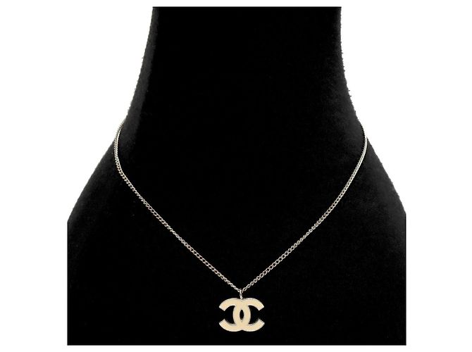 Chanel Ivory CC Silber Halskette - Ansicht 5