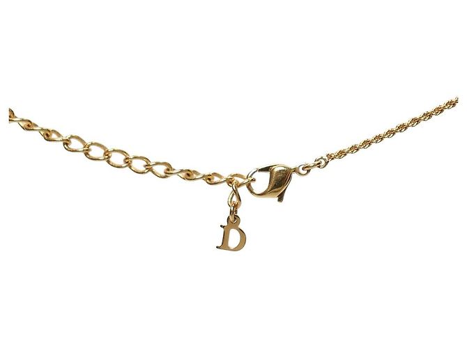 Dior Gold Cubic Oblique Plate Halskette - Ansicht 3
