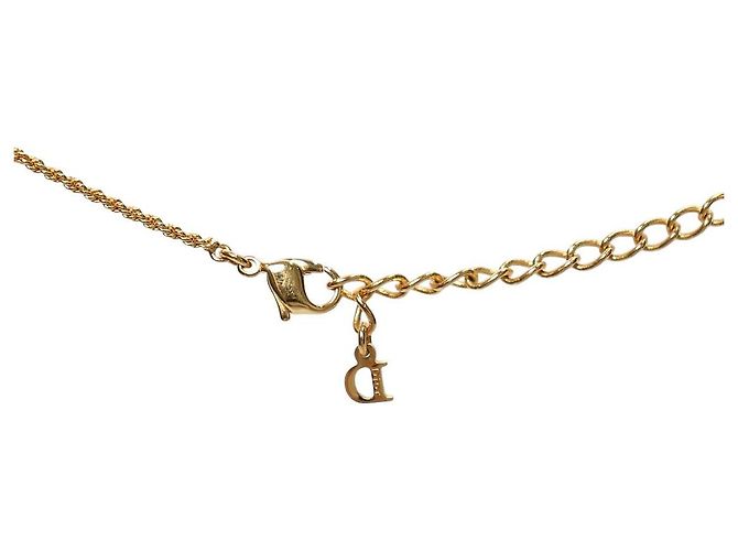 Dior Gold Cubic Oblique Plate Halskette - Ansicht 4