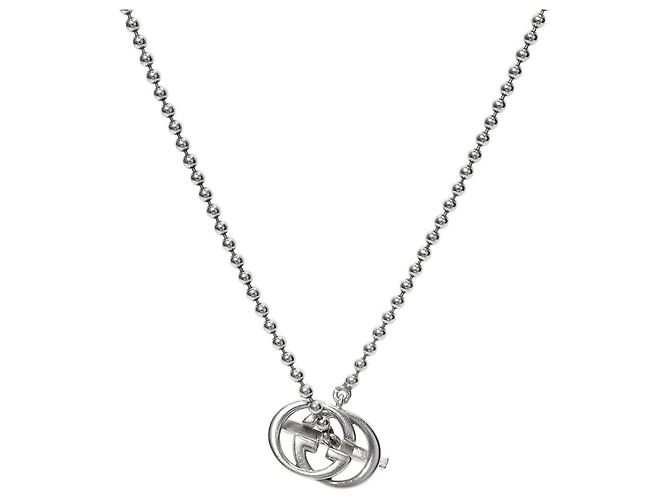 Gucci Collana a Barre Intrecciate Argento - vista 2