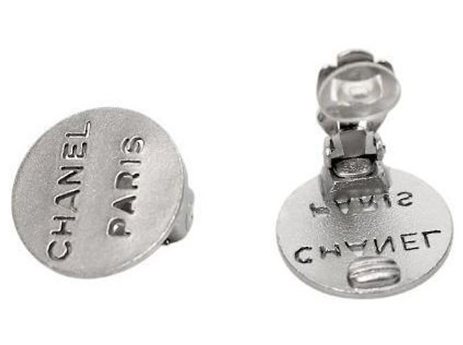 Chanel Orecchini rotondi placcati argento - vista 4