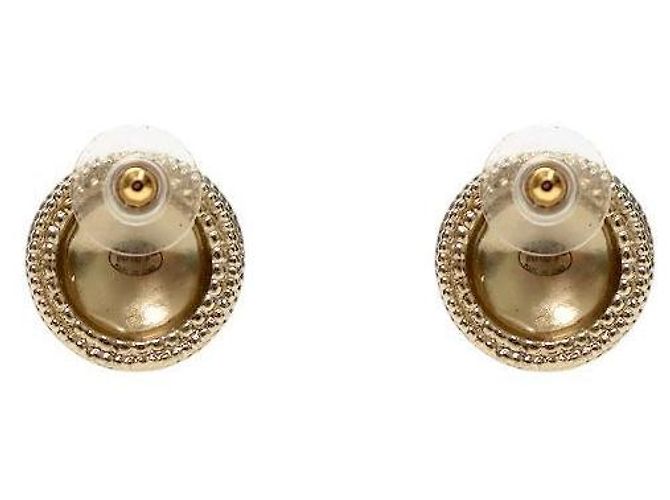 Chanel Orecchini rotondi CC Gold - vista 3