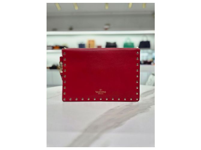 Valentino Clutch a busta con tracolla Rockstud in pelle - vista 14