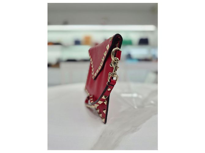 Valentino Clutch a busta con tracolla Rockstud in pelle - vista 4