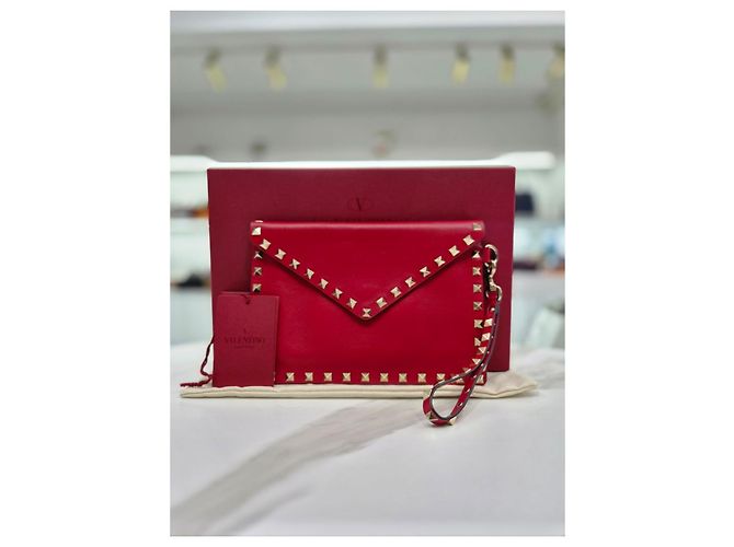 Valentino Clutch a busta con tracolla Rockstud in pelle - vista 9