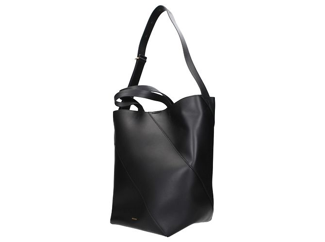 Jil Sander Borsa crossbody in pelle nera - vista 3