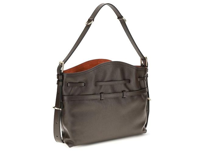 Givenchy Borsa bucket Bos Taurus in pelle di vitello marrone - vista 3