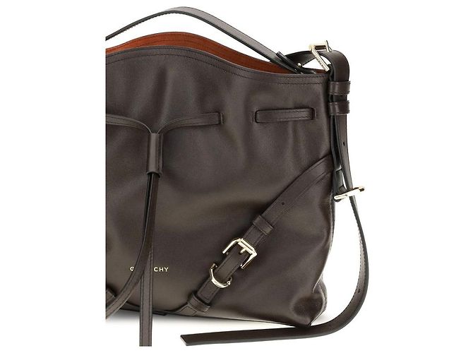 Givenchy Borsa bucket Bos Taurus in pelle di vitello marrone - vista 4