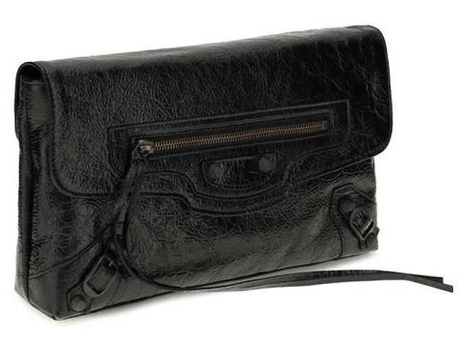Balenciaga Clutch Black Lamb Ovis Aries - vista 2