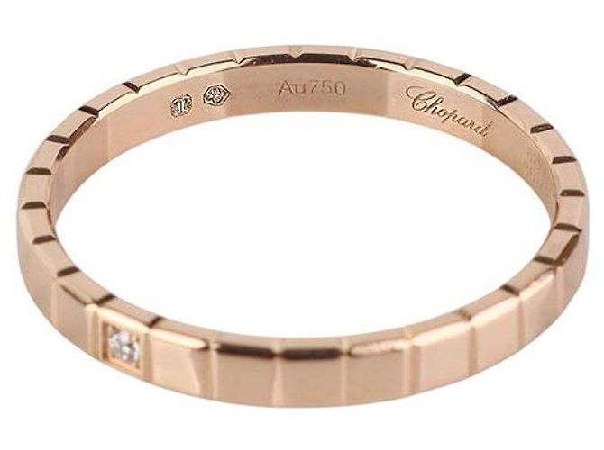 Chopard Anello Mini Ice Cube con Diamante in Pink Gold Misura - vista 4